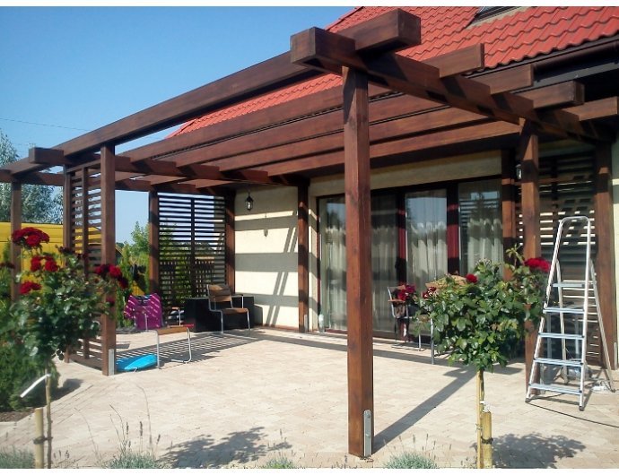 Pergola z belek sosnowych