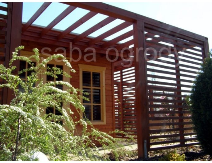 Nowoczesna pergola z drewna